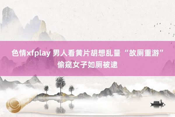 色情xfplay 男人看黄片胡想乱量 “故厕重游”偷窥女子如厕被逮