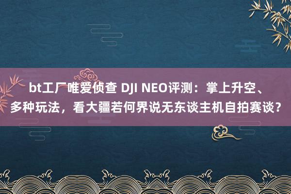 bt工厂唯爱侦查 DJI NEO评测：掌上升空、多种玩法，看大疆若何界说无东谈主机自拍赛谈？